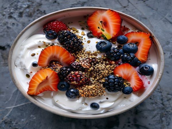 Mixed Berries Fresh Fruit Yogurt Bowl
