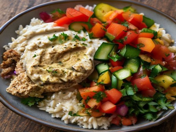 Mexican Hummus Rice with Veggies